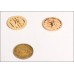 C102-3 - Gold Hollow Buttons  0.79"(20mm) C102-3-O