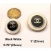 C107-2- Black White Buttons 0.47-1"(12-25mm) C107-2-O