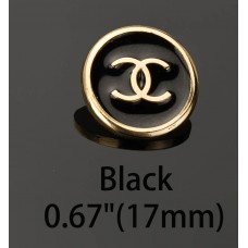 C121 -2 - Black Buttons  - 0.67"(17mm) C121 -2-O