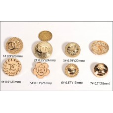 C139 - Gold Buttons Sewing  0.7"-0.95"(17mm-24mm) C139-O