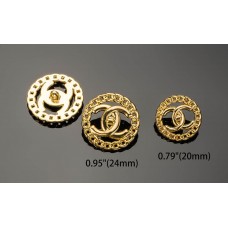 C148 -1- Gold Hollow Buttons 0.79"/1"(20/25mm) C148-1-O