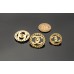 C148 -1- Gold Hollow Buttons 0.79"/1"(20/25mm) C148-1-O