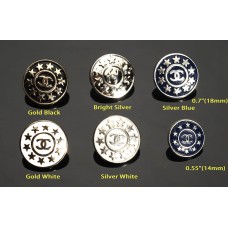 C44 - Star Buttons Twin C Custom Electroplating Replacement Metal Clothes Sewing DIY Handwork 0.7"/0.55"(18mm/14mm )- c44