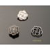 C26 - Small Flower Buttons Custom Replacement Metal Luxury OverCoat Sewing DIY Handwork 0.47"(12mm)- c26-1