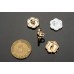 C26 - Small Flower Buttons Custom Replacement Metal Luxury OverCoat Sewing DIY Handwork 0.47"(12mm)- c26-1