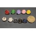 C26 - Small Flower Buttons Custom Replacement Metal Luxury OverCoat Sewing DIY Handwork 0.47"(12mm)- c26-1