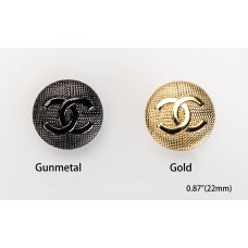 C32 - Luxury Buttons Twin C Custom Electroplating Replacement Metal OverCoat Sewing DIY Handwork 0.87"(22mm/20mm )- c32