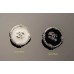 C4 - Silver Edge Buttons Chanel Custom Shirt Bead MetalOverCoat Sewing DIY CC Button 0.79"~1" (20mm-25mm) 