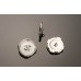 C4 - Silver Edge Buttons Chanel Custom Shirt Bead MetalOverCoat Sewing DIY CC Button 0.79"~1" (20mm-25mm) 