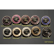 C41-1 - Black Diamond Buttons 0.87"(22mm)- c41-1