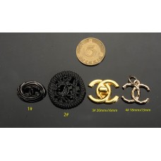 C61 - Black Hollow Buttons Custom Metal High Quality Bead Luxury Coat Sewing DIY 0.83"/0.9"(21mm/23mm)- c61