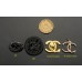 C61 - Black Hollow Buttons Custom Metal High Quality Bead Luxury Coat Sewing DIY 0.83"/0.9"(21mm/23mm)- c61