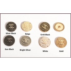 C36 - Classic CC Buttons Shirt BeadMetal Luxury OverCoat Sewing DIY Custom(12mm-25mm)- c36