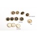 C5- Gold Buttons Custom Shirt BeadMetal OverCoat Sewing DIY (22mm-24mm) 