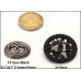 C61 - Black Hollow Buttons Custom Metal High Quality Bead Luxury Coat Sewing DIY 0.83"/0.9"(21mm/23mm)- c61