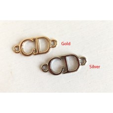 Cu102 - C Letter Buttons Ring Charm 0.87"(22mm) cu102