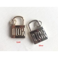 Cu107 - D Lock Buttons Ring Charm Silver Gold 0.87"(22mm) cu107