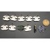 Cu16 - Silver Edge Jewel Hollow Charms - 0.63"x0.87"(16mmx22mm) - cu16