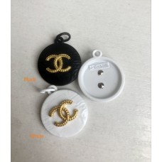 Cu167- Yellow Gold Pendant Chanel Buttons CC Button Cambon  - 0.79"(20mm) - cu167