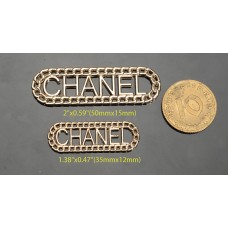 Cu22 - Gold Plate Buttons  Charm 1.38"/2"(35mmx50mm) cu22