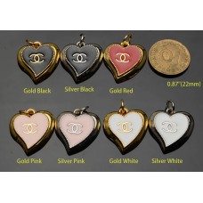 Cu23 -1 - Heart Buttons Love Charm 0.87"(22mm) cu23-1