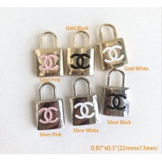 cu64- Lock Buttons Ring Charm 0.87"x0.5"(22mmx13mm) cu64