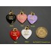 Cu8 - Small Heart Buttons 0.67"x0.83"(17mmx21mm) cu8