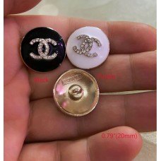 J149 - Black Purple Button Diamond CC Buttons Sewing - 0.79"(20mm) - J149