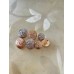 J150 - Gold Silver Button Diamond Pearl CC Buttons Sewing - 0.79"/0.59"(20/15mm) - J150