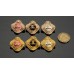 J19 - Gold Yellow Jewel Buttons - 0.79"(20mm) - J19