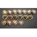 J2-1 - Heart Gem Buttons -1"(25mm)- J2-1