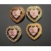 J2-1 - Heart Gem Buttons -1"(25mm)- J2-1