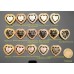 J2-1 - Heart Gem Buttons -1"(25mm)- J2-1