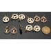 J31 - L Jewel Ring Buttons Gold Edge - 0.67"(17mm) - J31