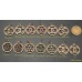 J35 - Jewel Ring Buttons C Gold Edge - 0.87"(22mm) - J35