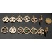 J35 - Jewel Ring Buttons C Gold Edge - 0.87"(22mm) - J35