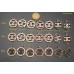 J36 - Jewel Ring Buttons C Gold Edge - 0.95"(24mm) - J36