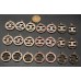 J36 - Jewel Ring Buttons C Gold Edge - 0.95"(24mm) - J36