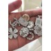 C397-  Silver Button Chanel Buttons CC Button Sewing- 0.79"(20mm) - c397