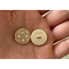 C403 - Buttons CC Button Gold Replicas Dupplier - 0.79"(18mm) - c403