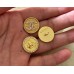 C408-  Gold Button Diamond Buttons CC Button Sewing- 0.7"(18mm) - c408