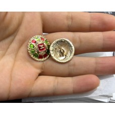 C409-  Gold Button Diamond Buttons Jewelry Sewing- 0.7"(20mm) - c409