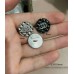 C411-  Silver Button Diamond Buttons CC Button Sewing- 0.7"(18mm) - c411