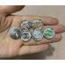 C412-  Silver Button Vintage Buttons CC Button Sewing - 0.79"(20mm) - c412