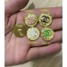 C413-  Gold Button Vintage Buttons CC Button Sewing clbtton - 0.79"(20mm) - c413