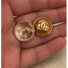 C420 - Gold Edge Button CC Buttons Sewing Custom - 0.79"(20mm) - c420