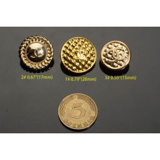 C213 - Gold Sweater Buttons 0.67"-0.79"(17mm-20mm) C213-N