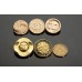 C220 - Gold Round Button 0.87"/0.79"(/22mm20mm) C220-N