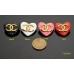 C283- Heart Buttons 1"(25mm) - C283