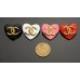 C283- Heart Buttons 1"(25mm) - C283